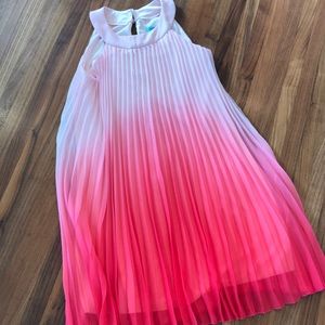 Pink ombré pleated dress 12